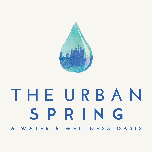 Logo for The Urban Spring, a wellness store in Huntington Beach, California providing reverse osmosis water and alkaline products.