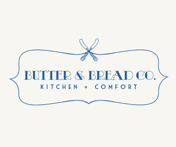 Concept logo for Butter & Bread Co., a small business offering spices, kitchenware, and home gadgets.