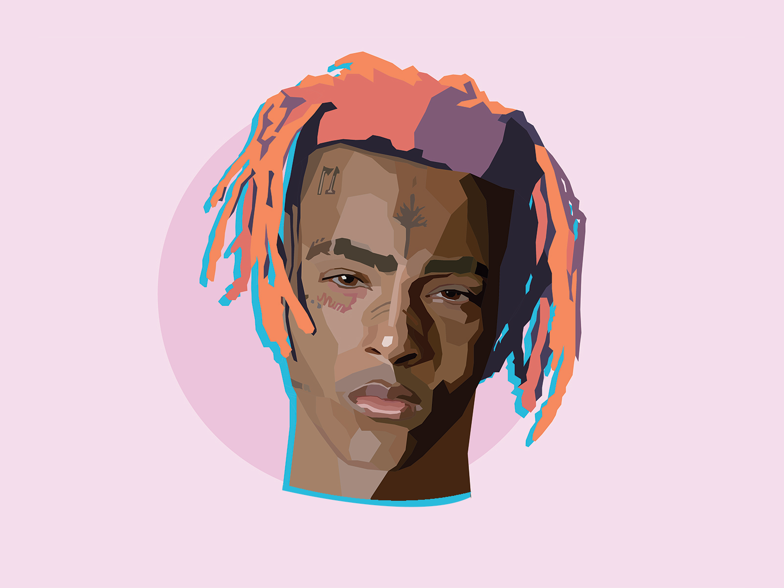 XXXTentacion: This portrait was designed to reflect the emotional weight he carried in his music. The split light and shadow nod to the contrast between the sensitivity and intensity that defined him.