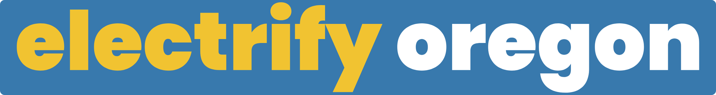 The logo of Electricity Oregon with yellow and white text on a blue background.