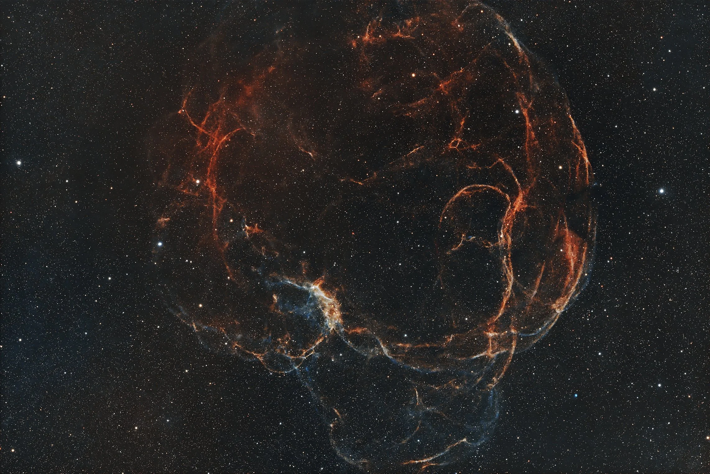 SH2-240 Spaghetti Nebula Ha OIII