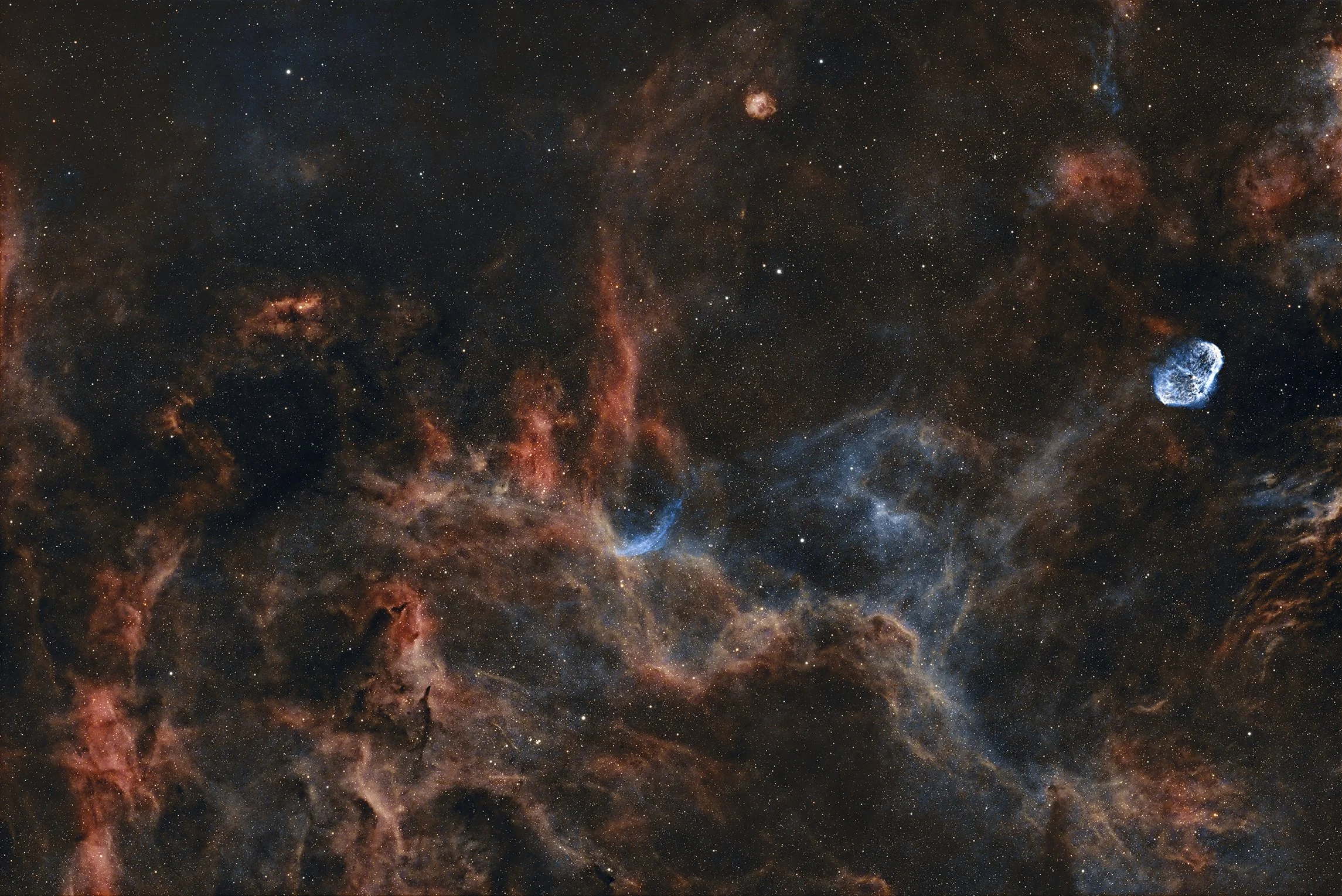 NGC6871 Open Cluster and Surrounding Nebula HO