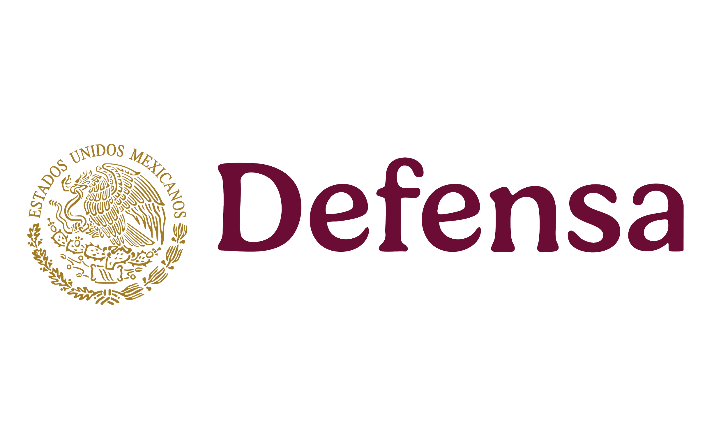 Logotipo del Instituto de Seguridad y Seguridad Social de México con un emblema dorado y la palabra 'Defensa' en color vino.