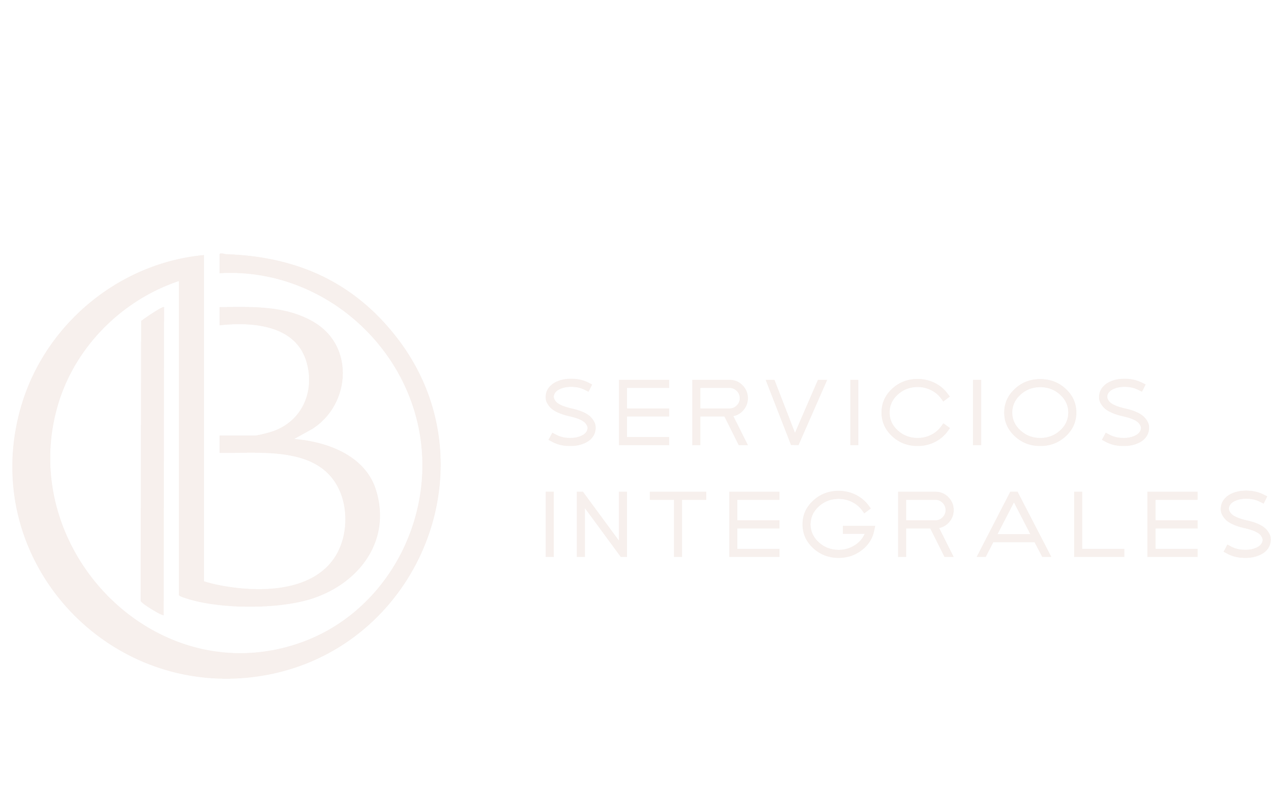 Logotipo de Servicios Integrales, con letra B estilizada en un círculo