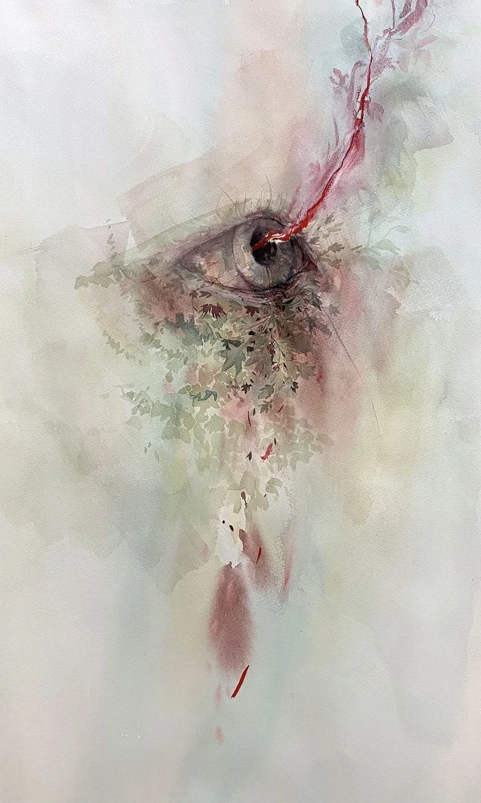 'Chronic'

watercolor on paper, 23"x14", 2022