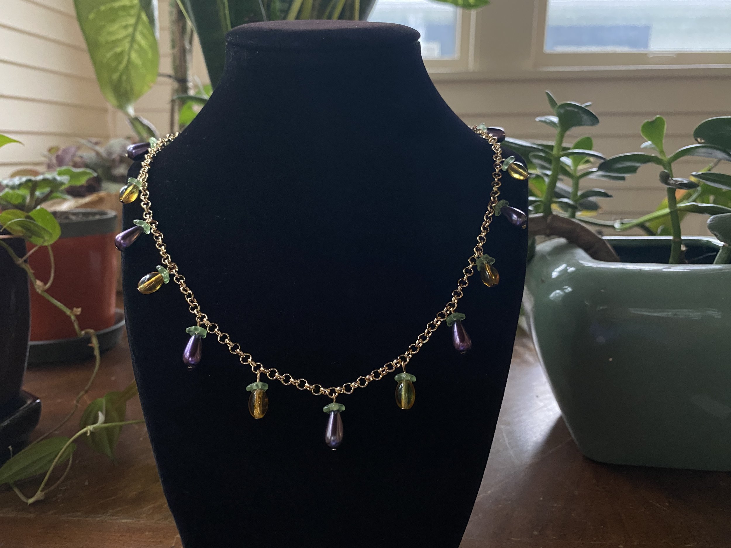 Eggplant Necklace