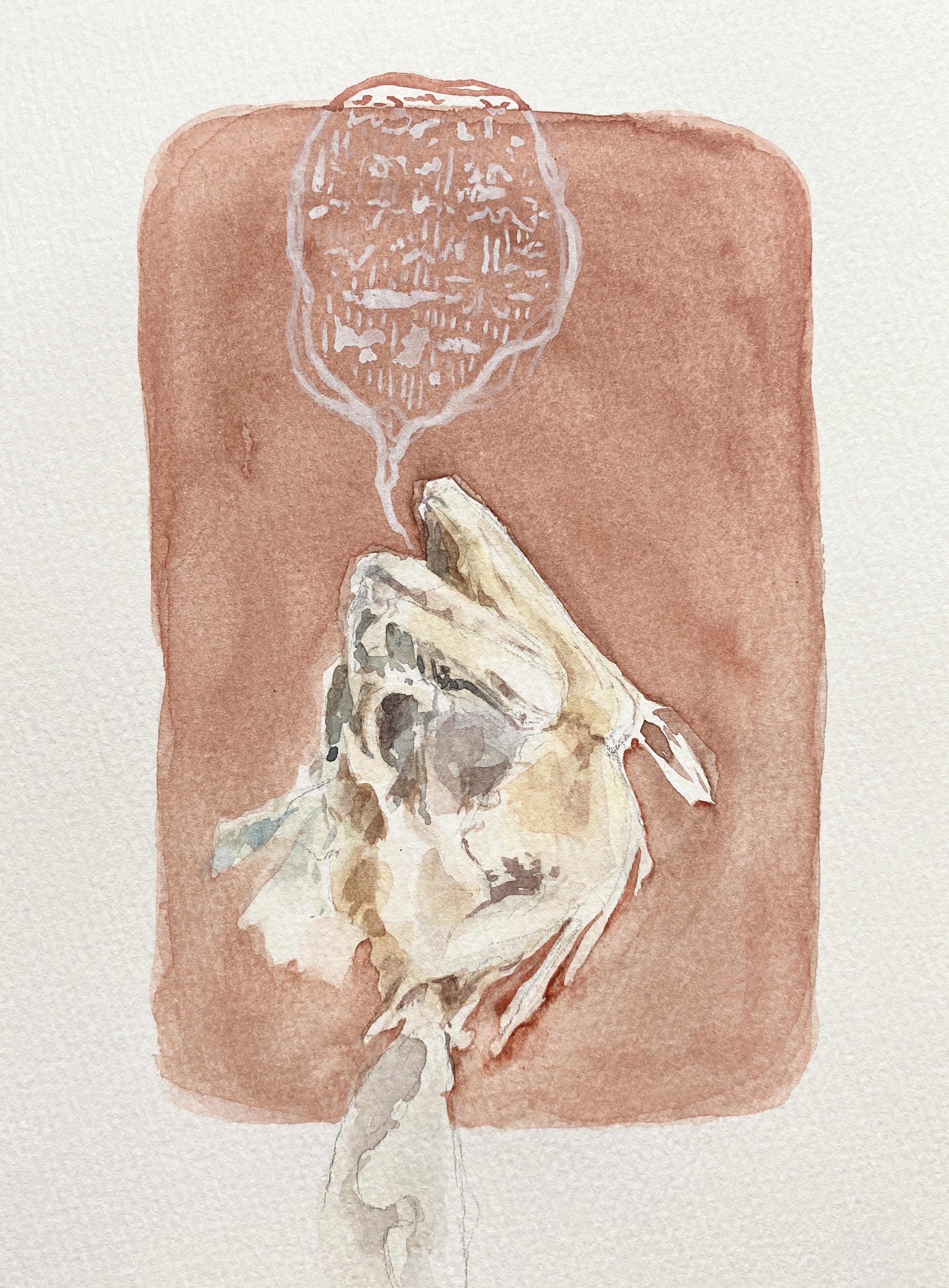 'They Talk About You'

watercolor on paper, 8.25"x6", 2025