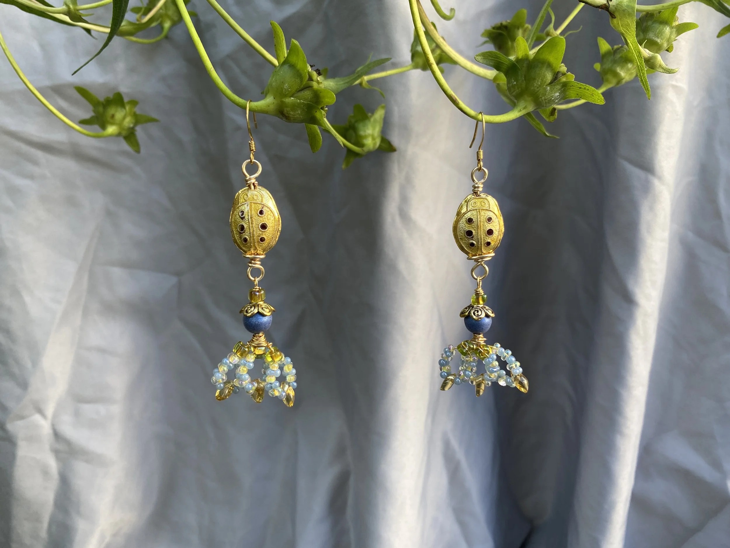 Airy Beetle Earrings