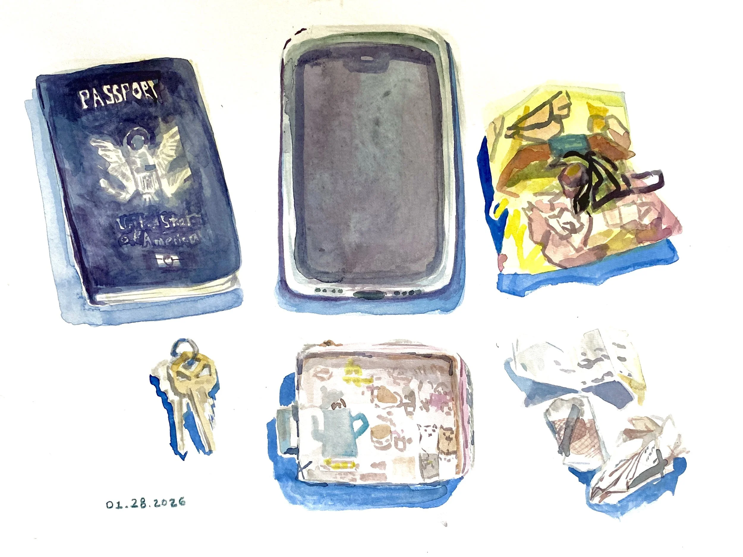 'Got Everything?'

watercolor on paper, 8"x10", 2026