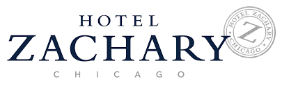 Hotel Zachary logo with circular seal containing a Z and the words Hotel Zachary Chicago