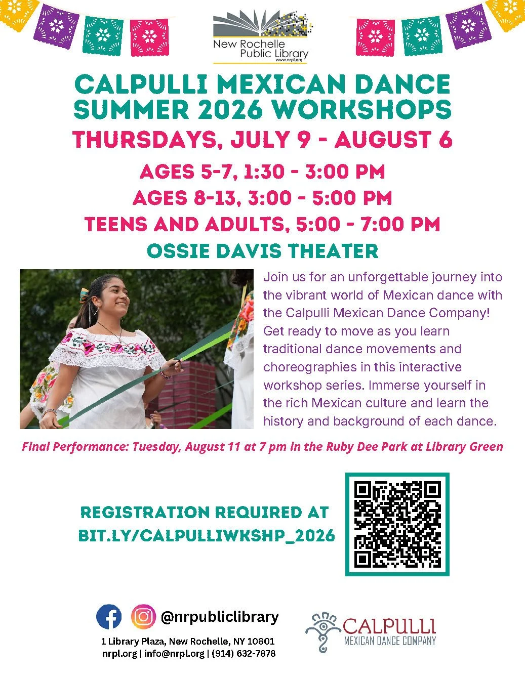 Calpulli Mexican Dance summer 2026 workshops