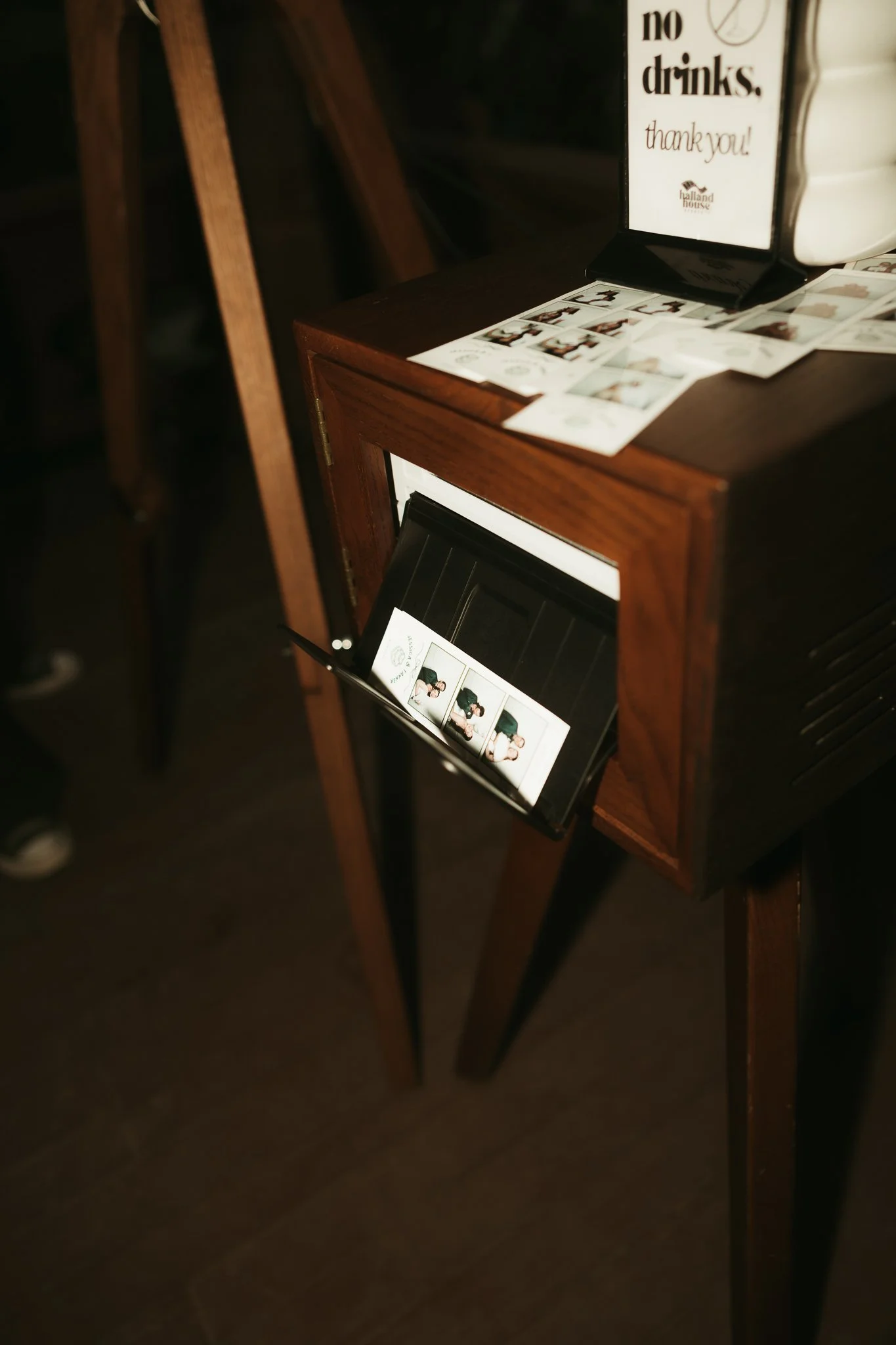 Missoula Montana Photo Booth Rental Printer with Photo strip coming out of the printer