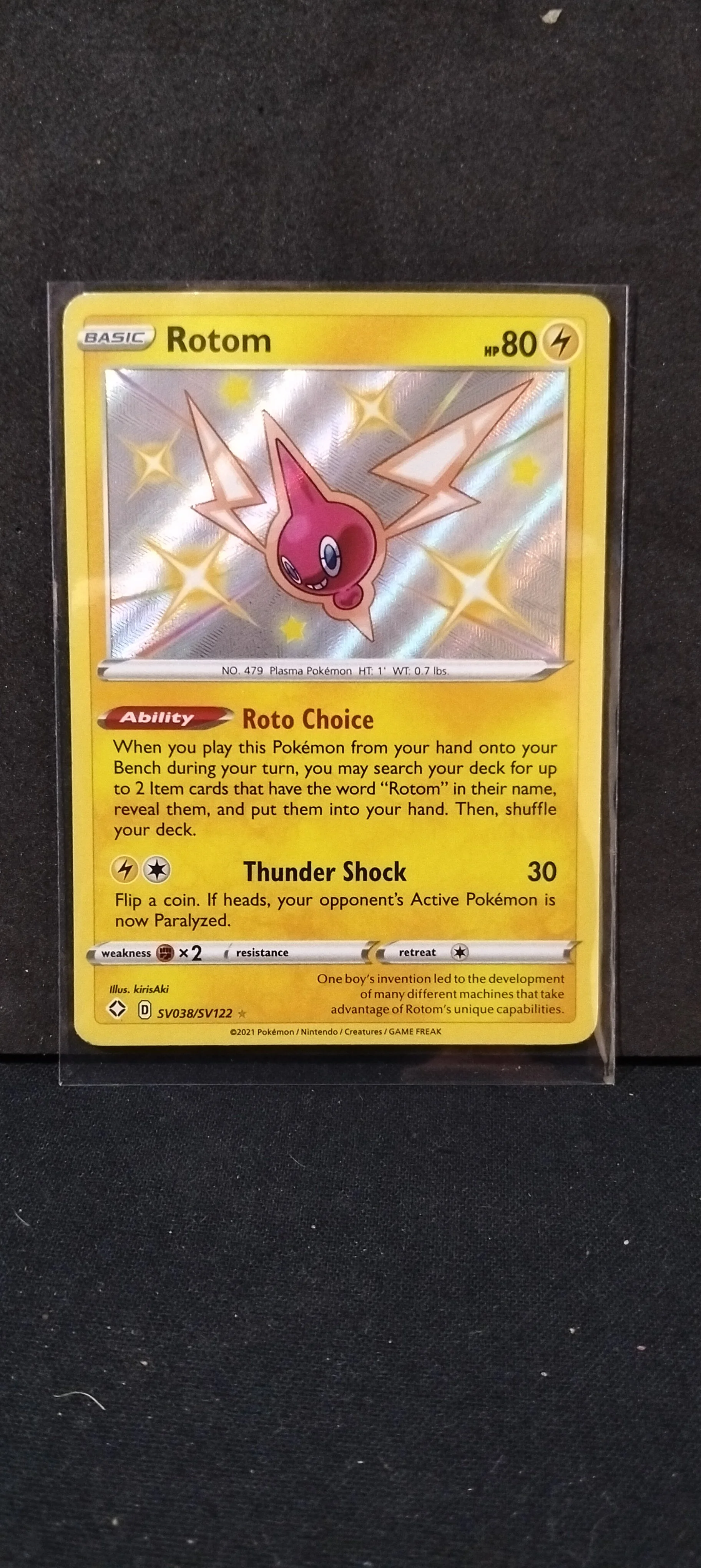 Rotom Baby Shiny Card
