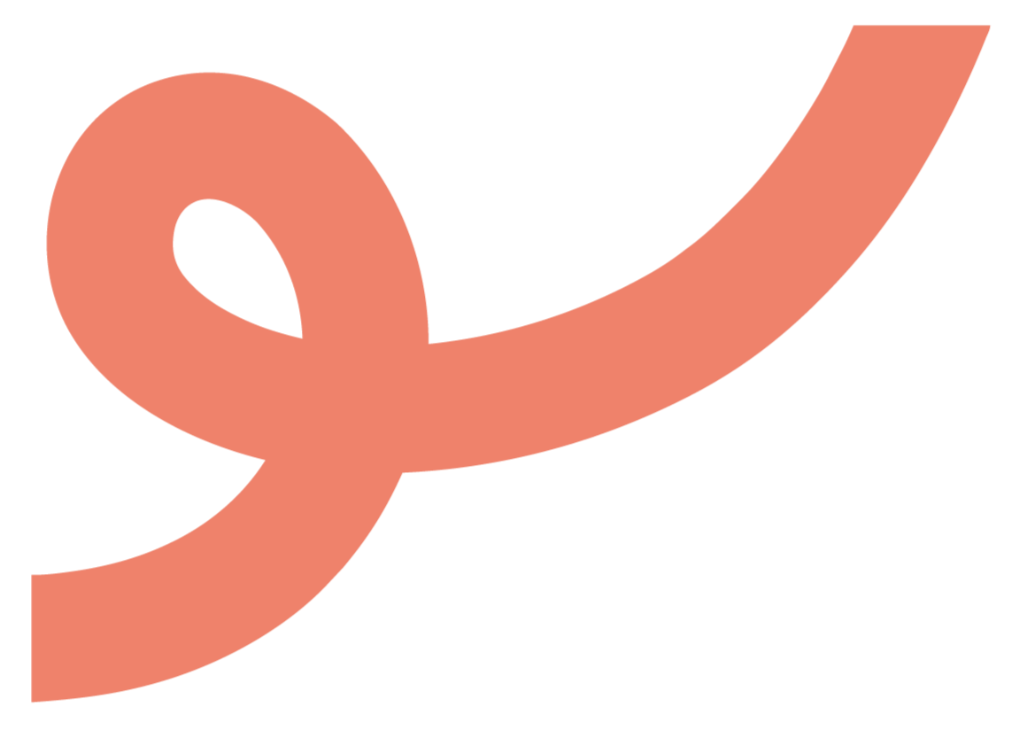 Close-up of a red, looping, ribbon-like graphic element with a black background.
