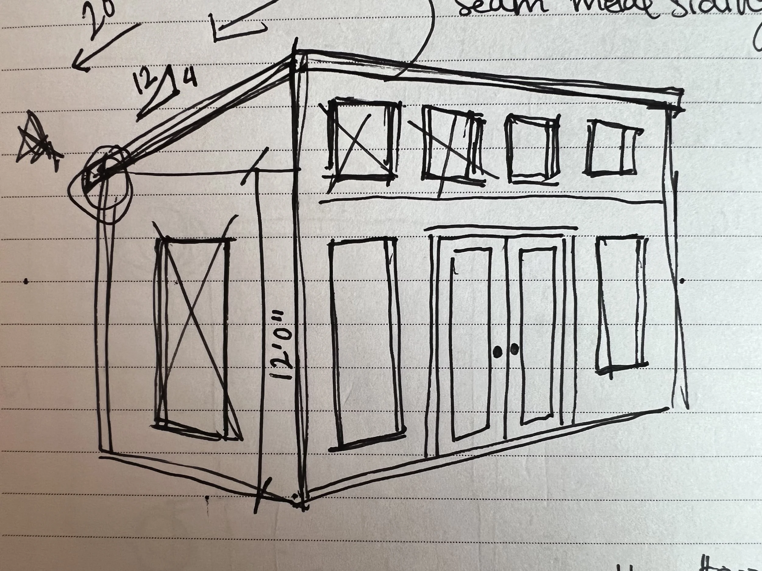 First Draft Sketch of Studio