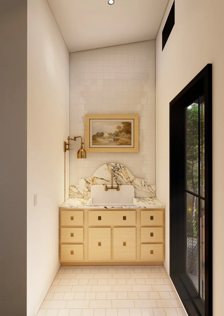 Utility sink for artist studio.