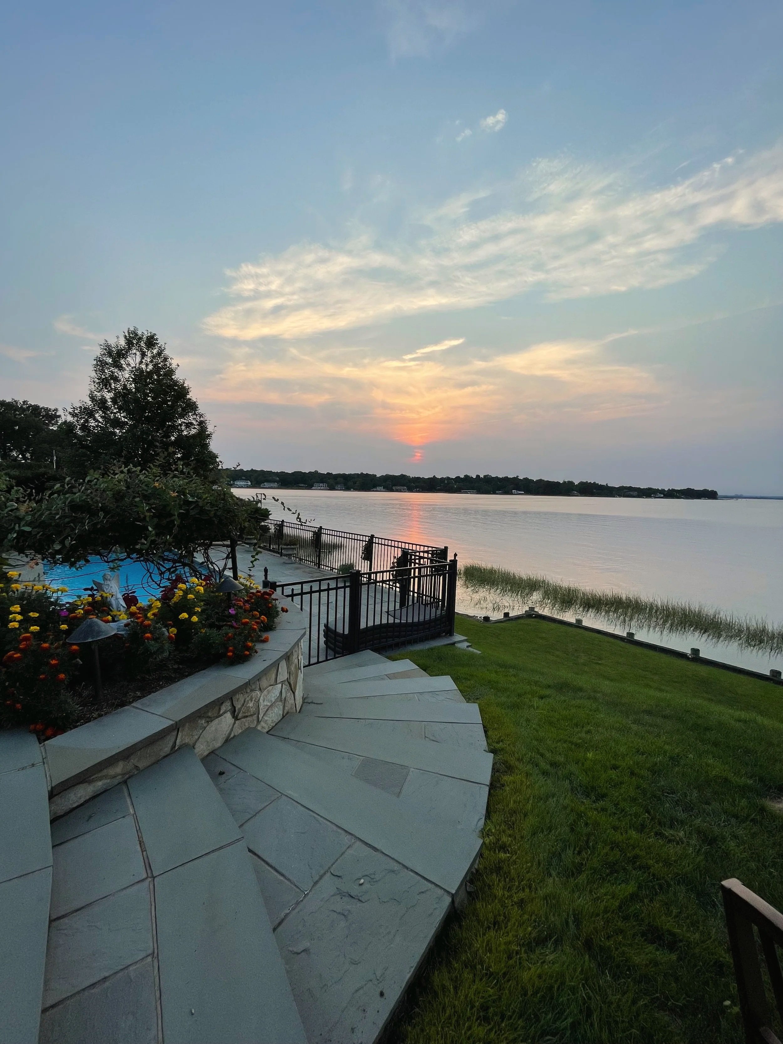 waterfront home in Plandome, Manhasset, NY