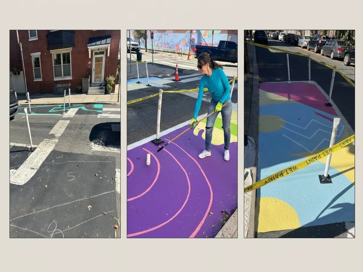 Brightening the Walk to School: Street Corners Get Fresh Coat of Paint