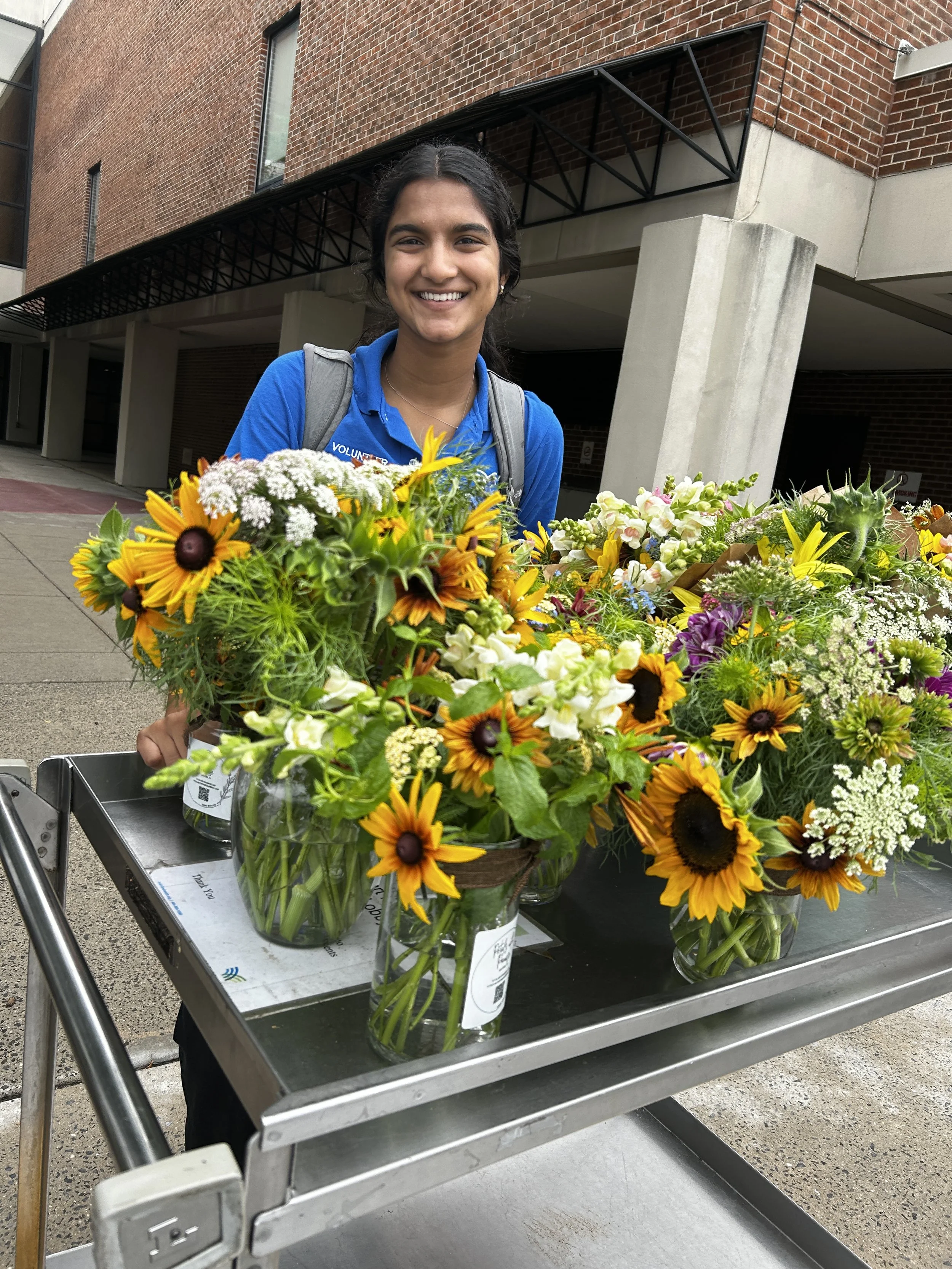 Fresh flowers picked from our garden to bring joy to Paoli Hospital patients! 7/6/26!