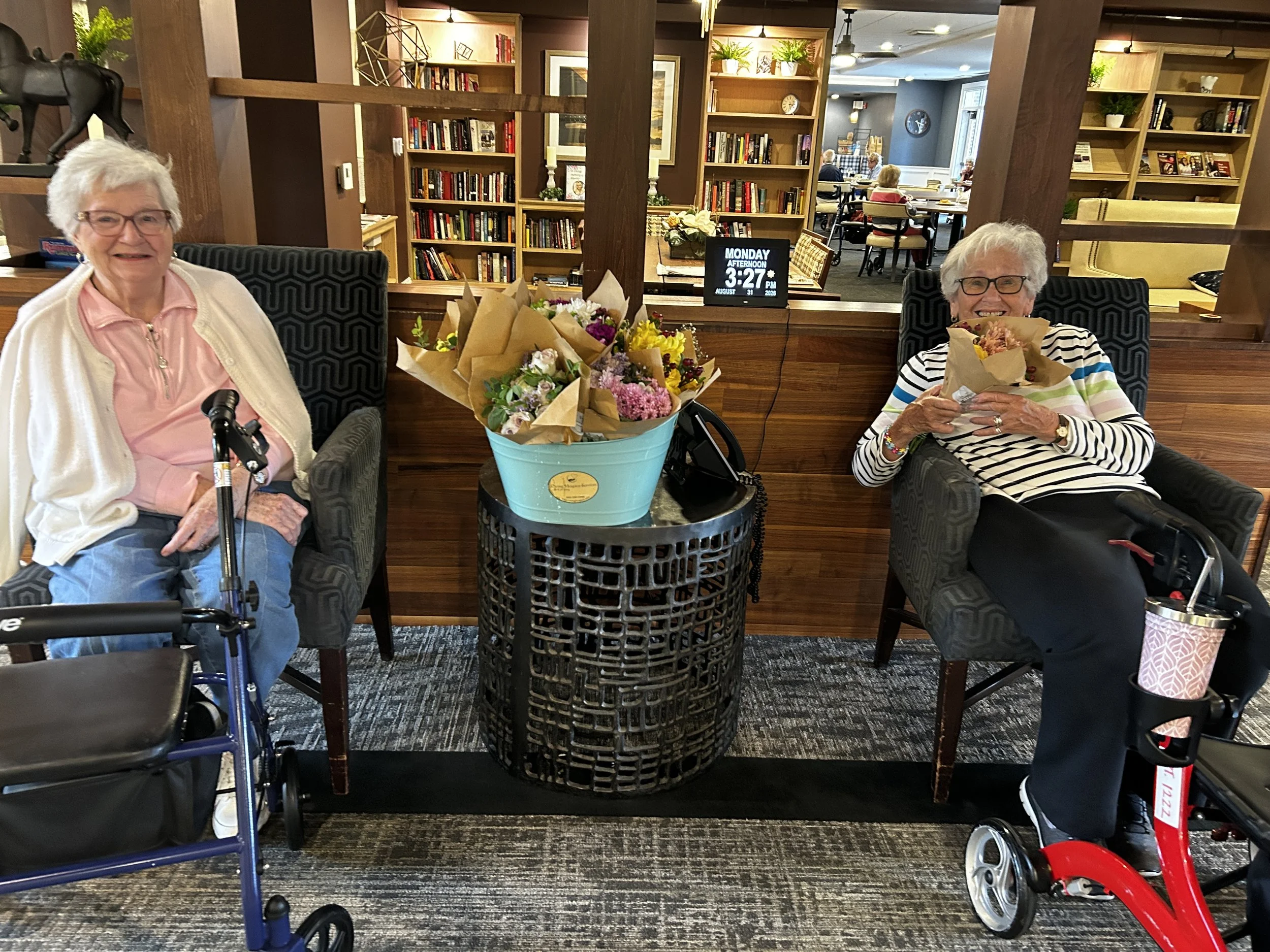 8/31 - Bringing smiles through flowers to Seniors at BrightView Nursing Home in Devon!