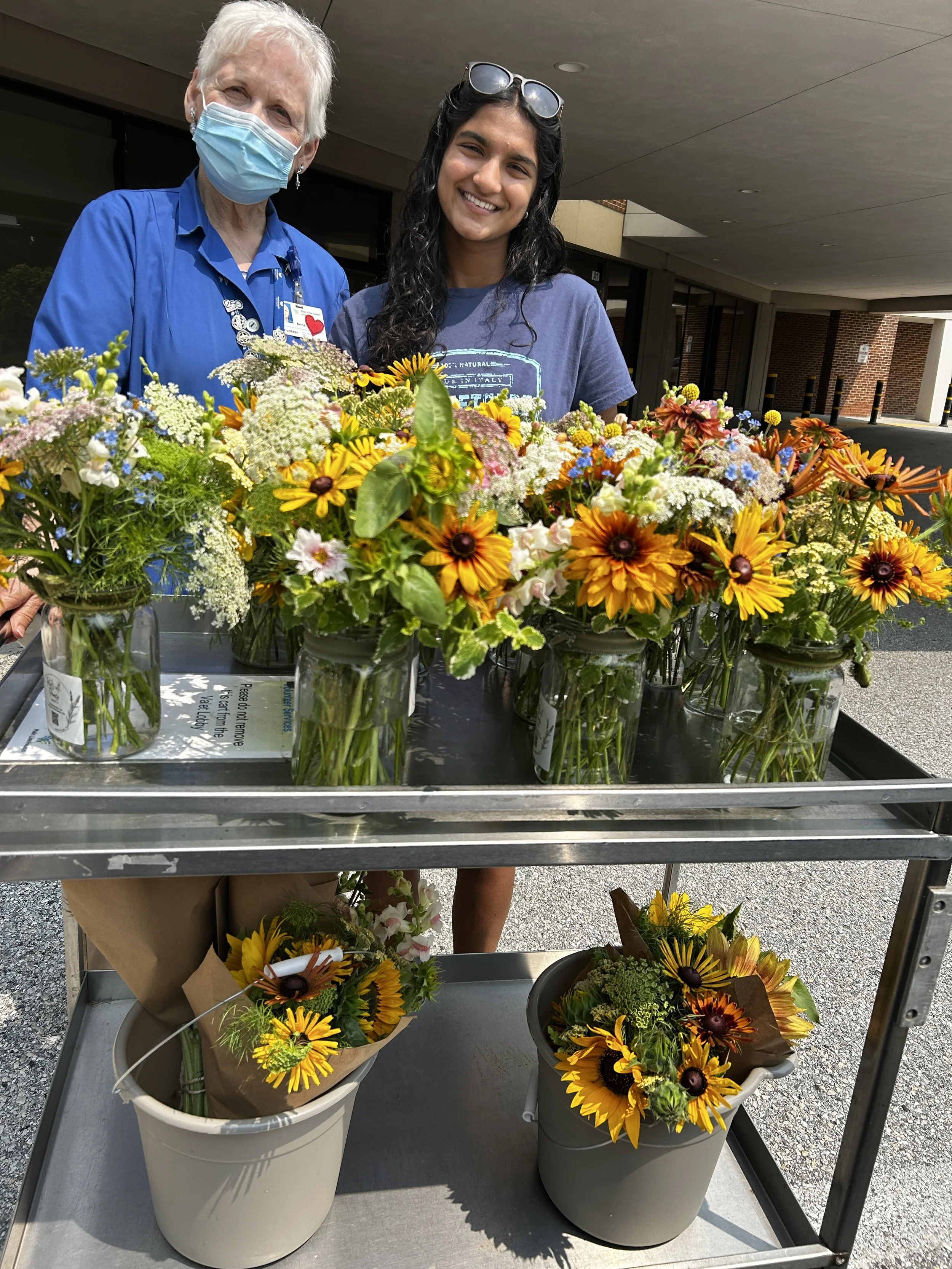 Picked fresh from our garden for patients at Paoli Hospital 7/14/26!