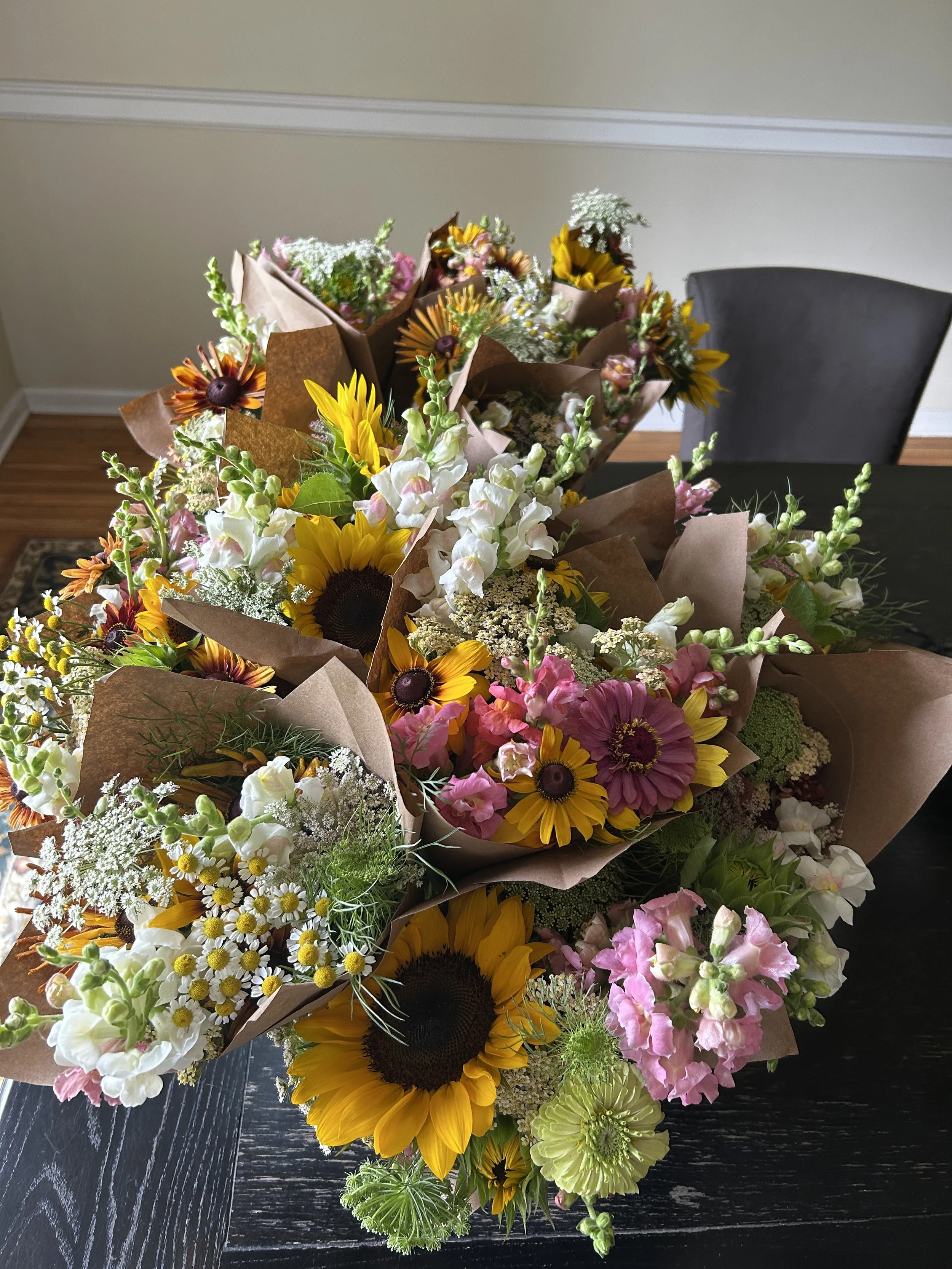 Fresh flowers from our garden for Bryn Mawr Rehab patients! 7/10