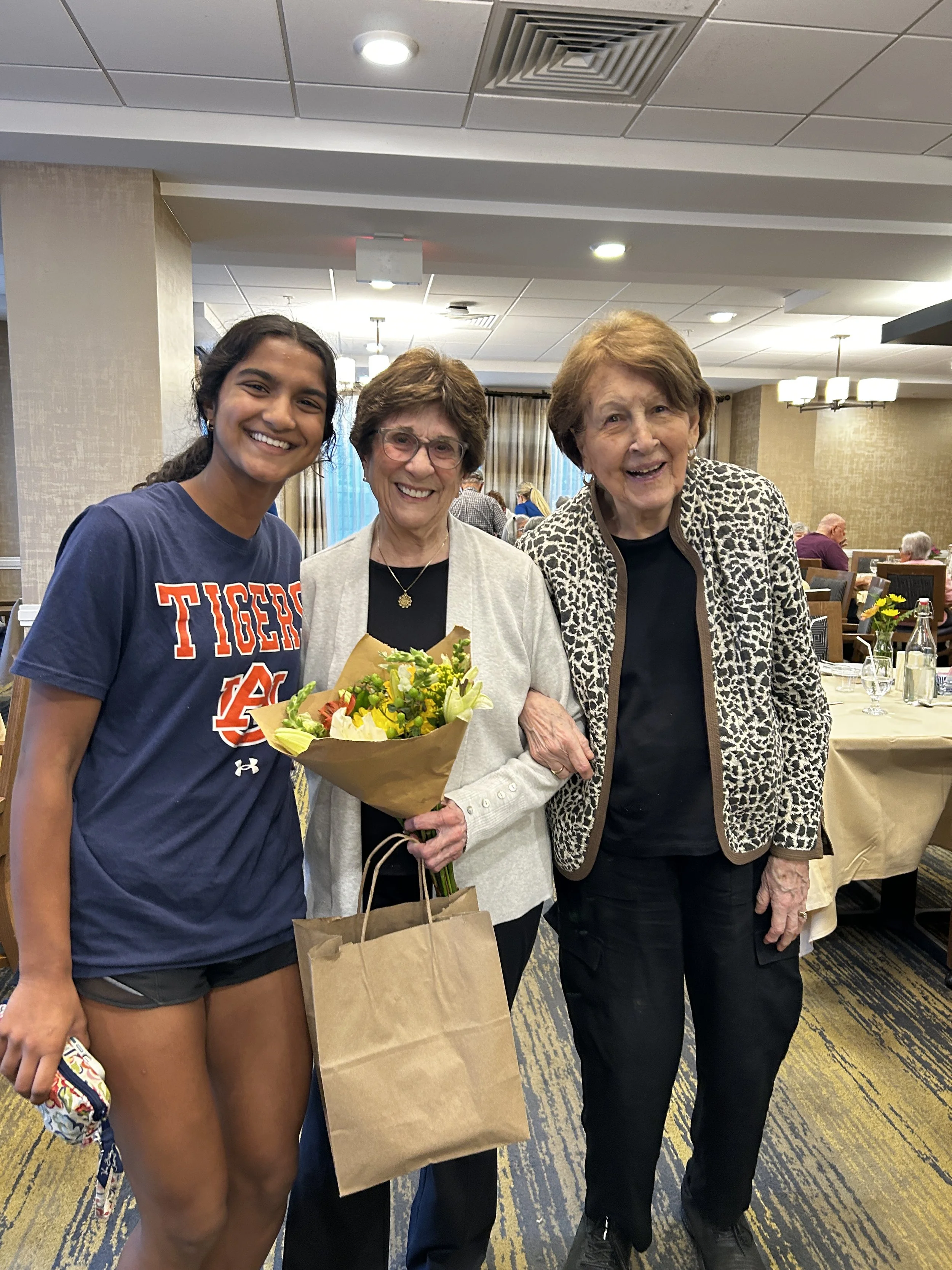 9/6 - Beautiful flower bouquets gifted to brighten up the day for seniors at BrightView Senior Living, Devon!