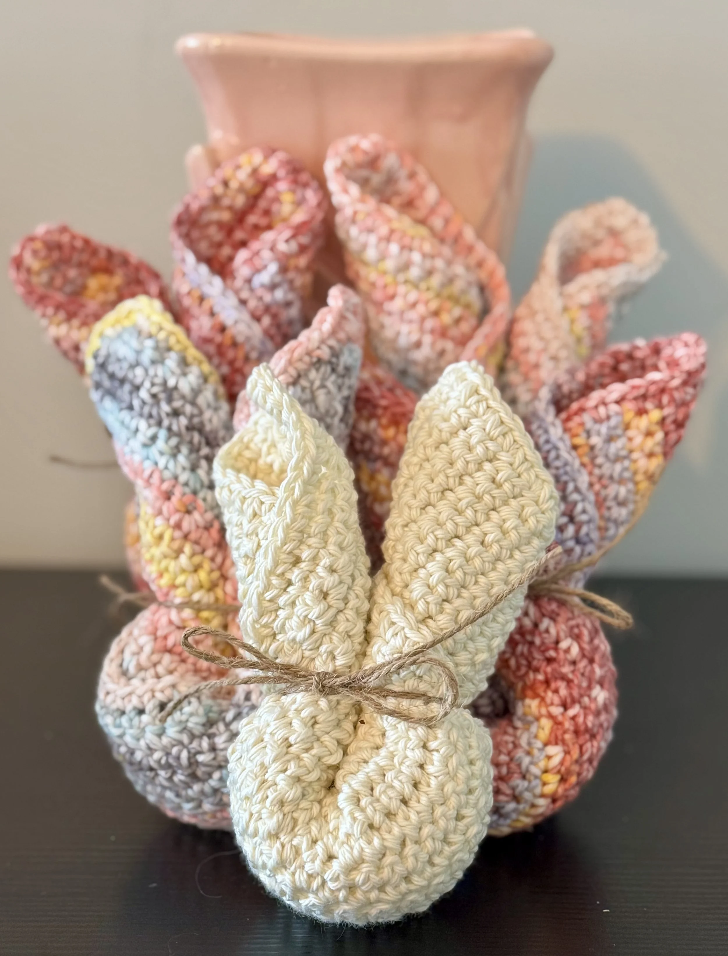 Hand crocheted wash cloth
