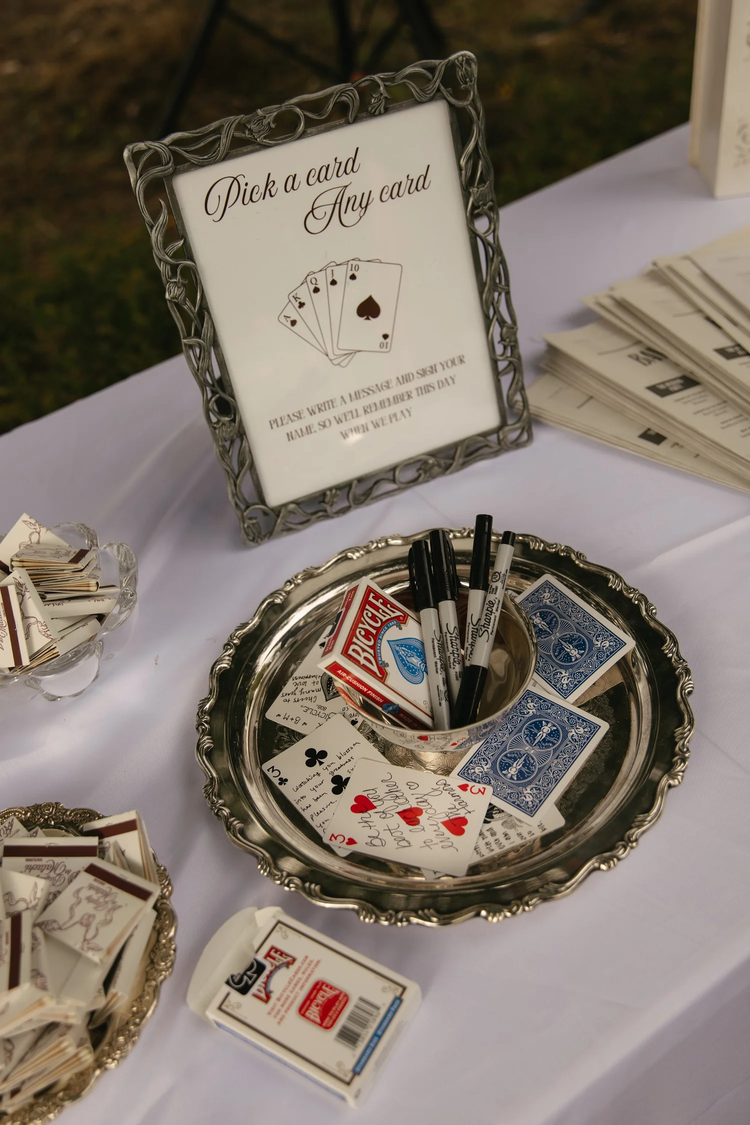Silver chip and dip tray