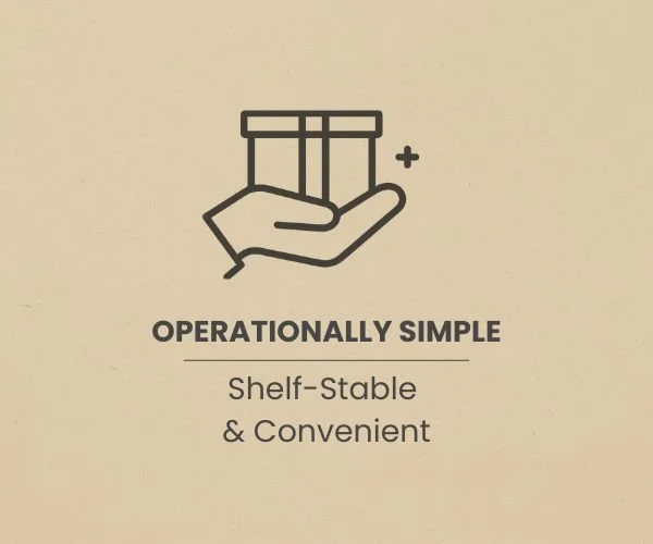 Operationally Simple - Shelf-Stable Convenience - Snack Packs