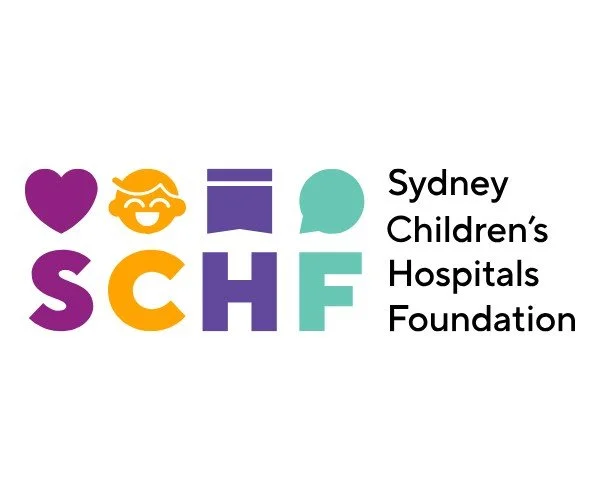 Logo for Sydney Children's Hospitals Foundation with colorful icons and text