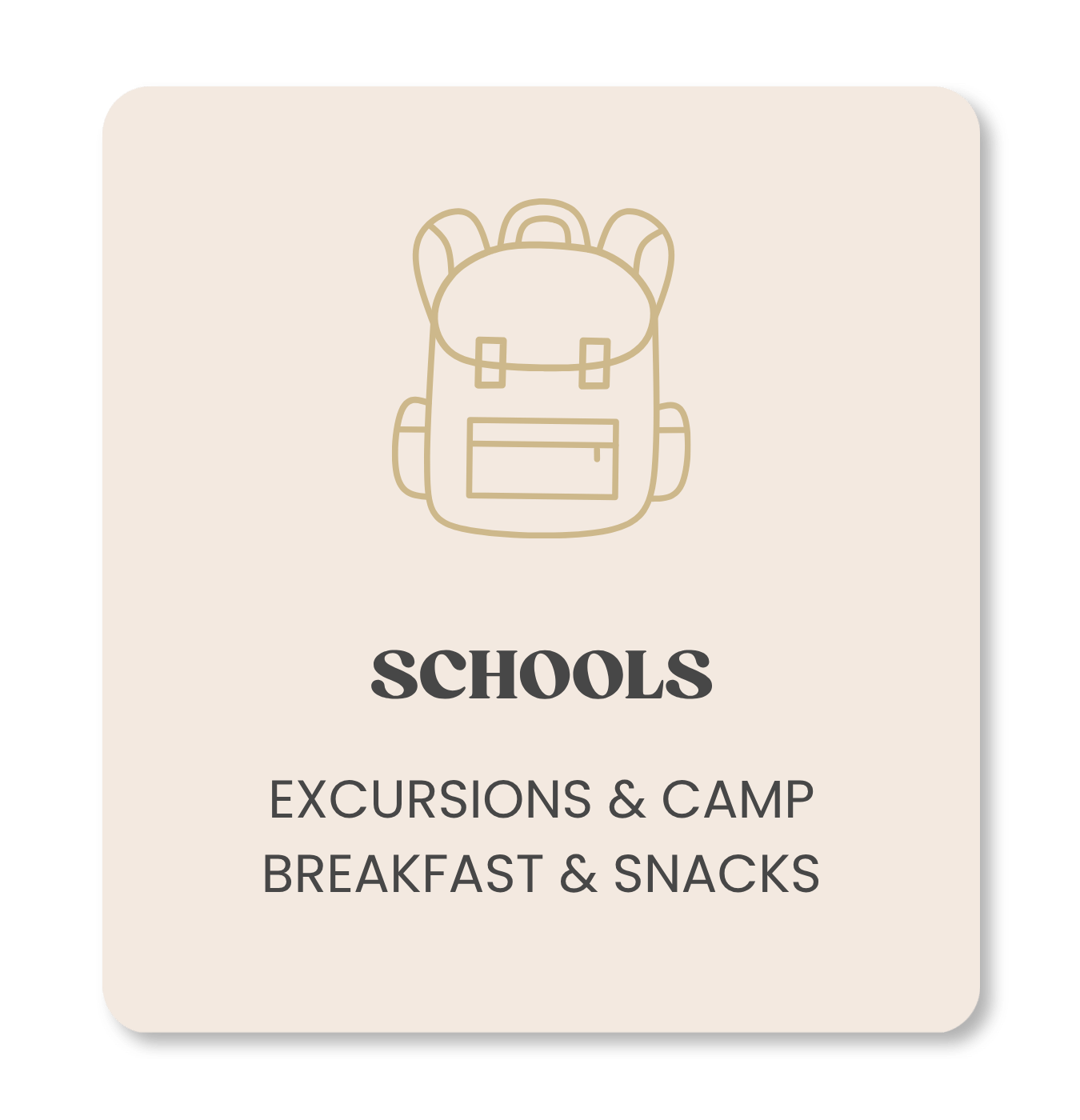 Schools - Excursions & Camps Breakfast & Snack Packs