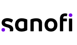 Sanofi logo in black text with a purple dot over the 's' and the 'i'.