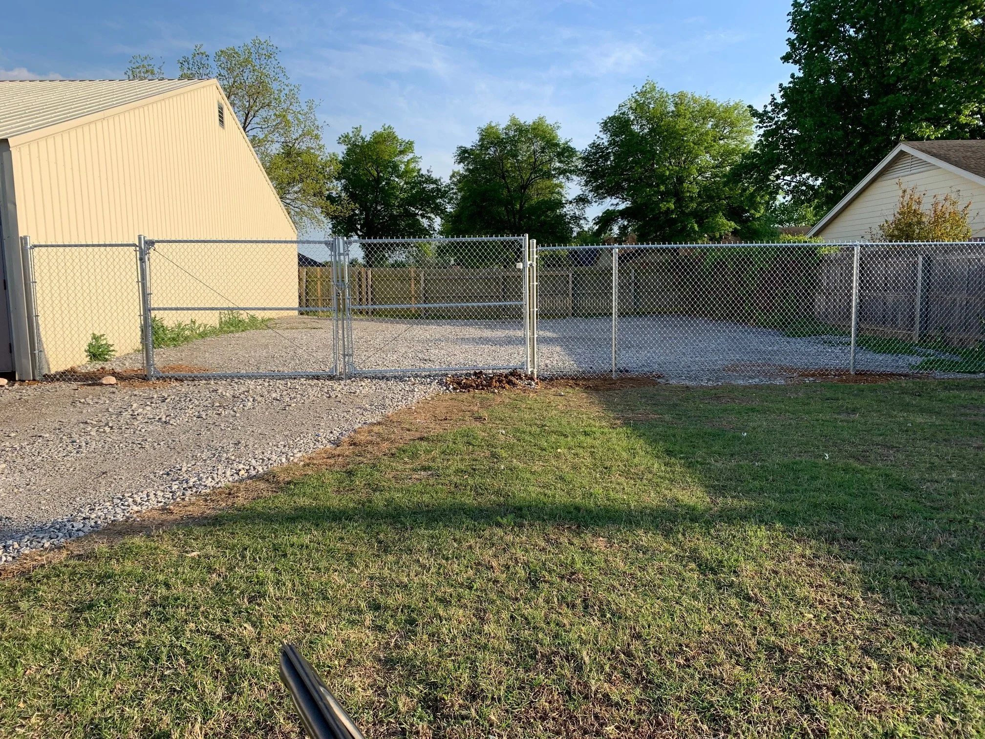 commercial chain link fence installation in okc