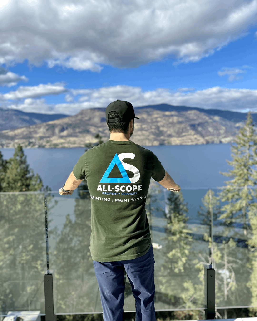 all-scope staff with view of okanagan lake