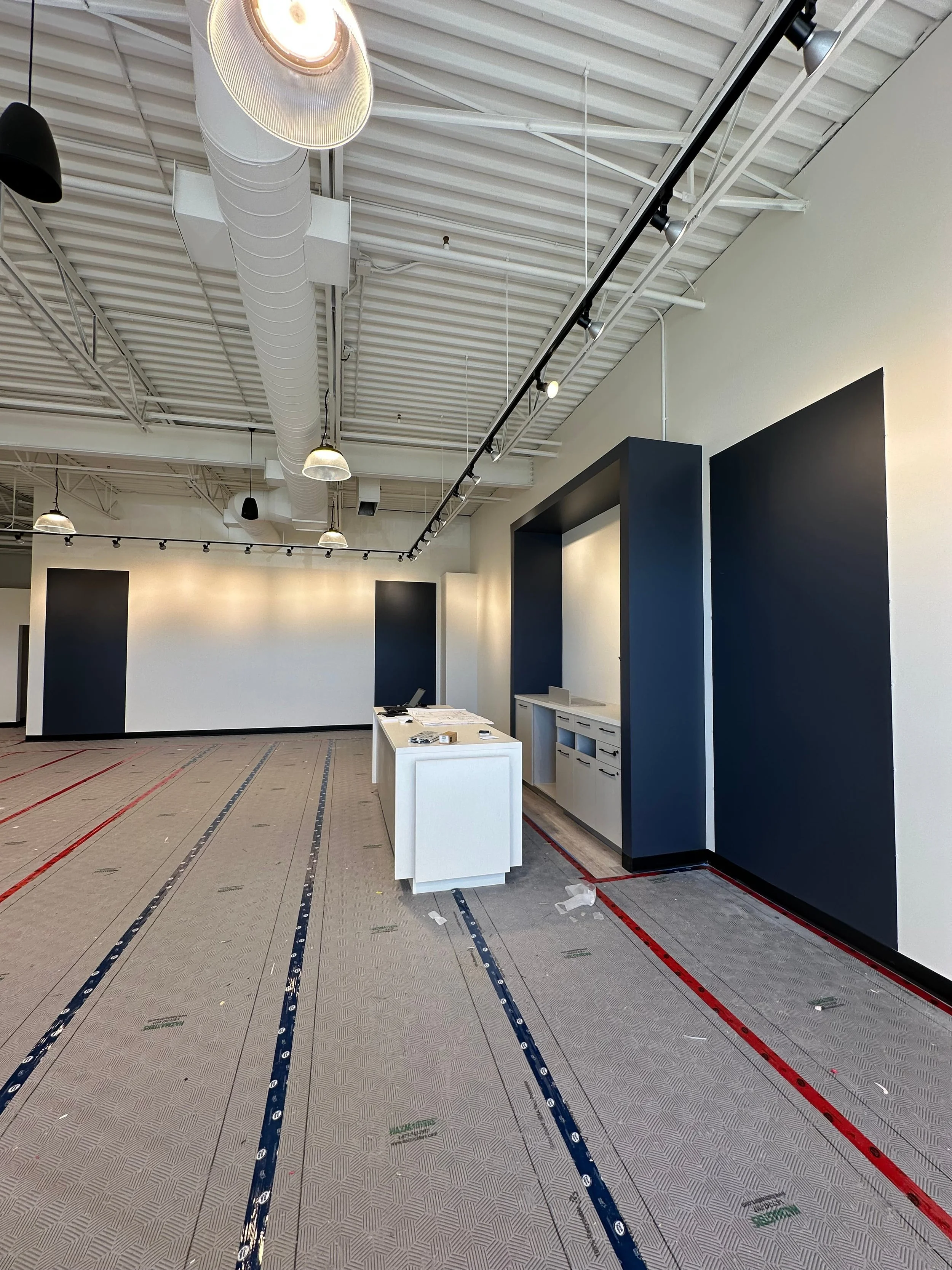 Commercial interior being repainted by all-scope