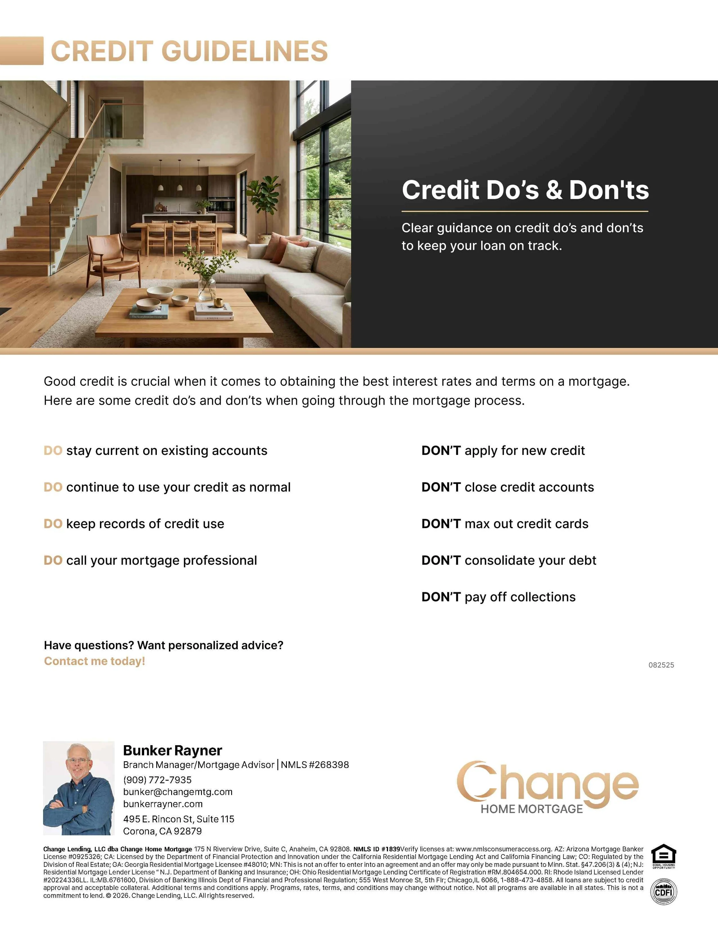 Credit Do’s and Don’ts: Protect Your Mortgage Approval and Secure the Best Rates
