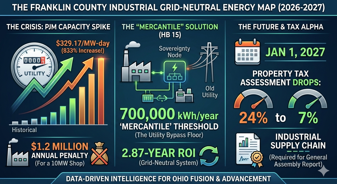 The $1.2M Penalty: Why Ohio’s 10MW Industrial Base is Moving to "Grid-Neutral" Sovereignty