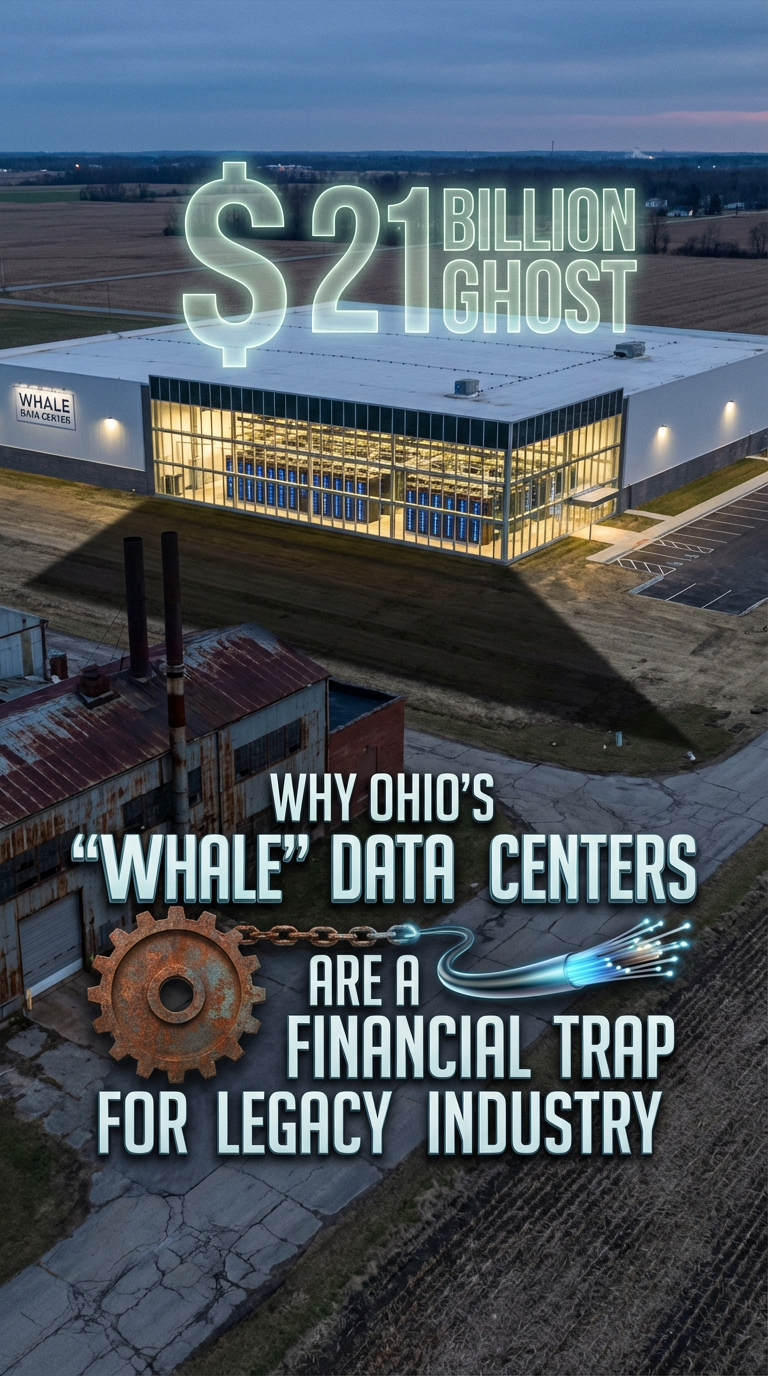 The $21 Billion Ghost: Why Ohio’s "Whale" Data Centers are a Financial Trap for Legacy Industry