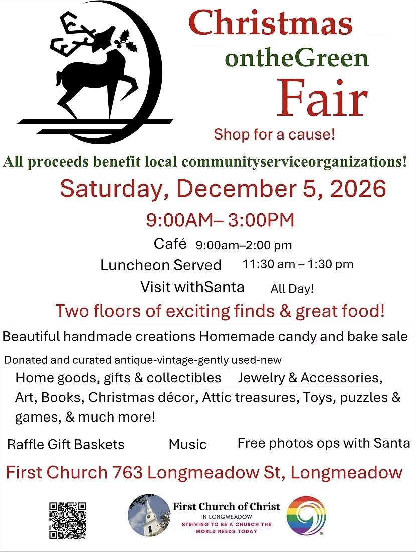Women's Benevolent Society - Christmas on the Green Fair at First Church Longmeadow