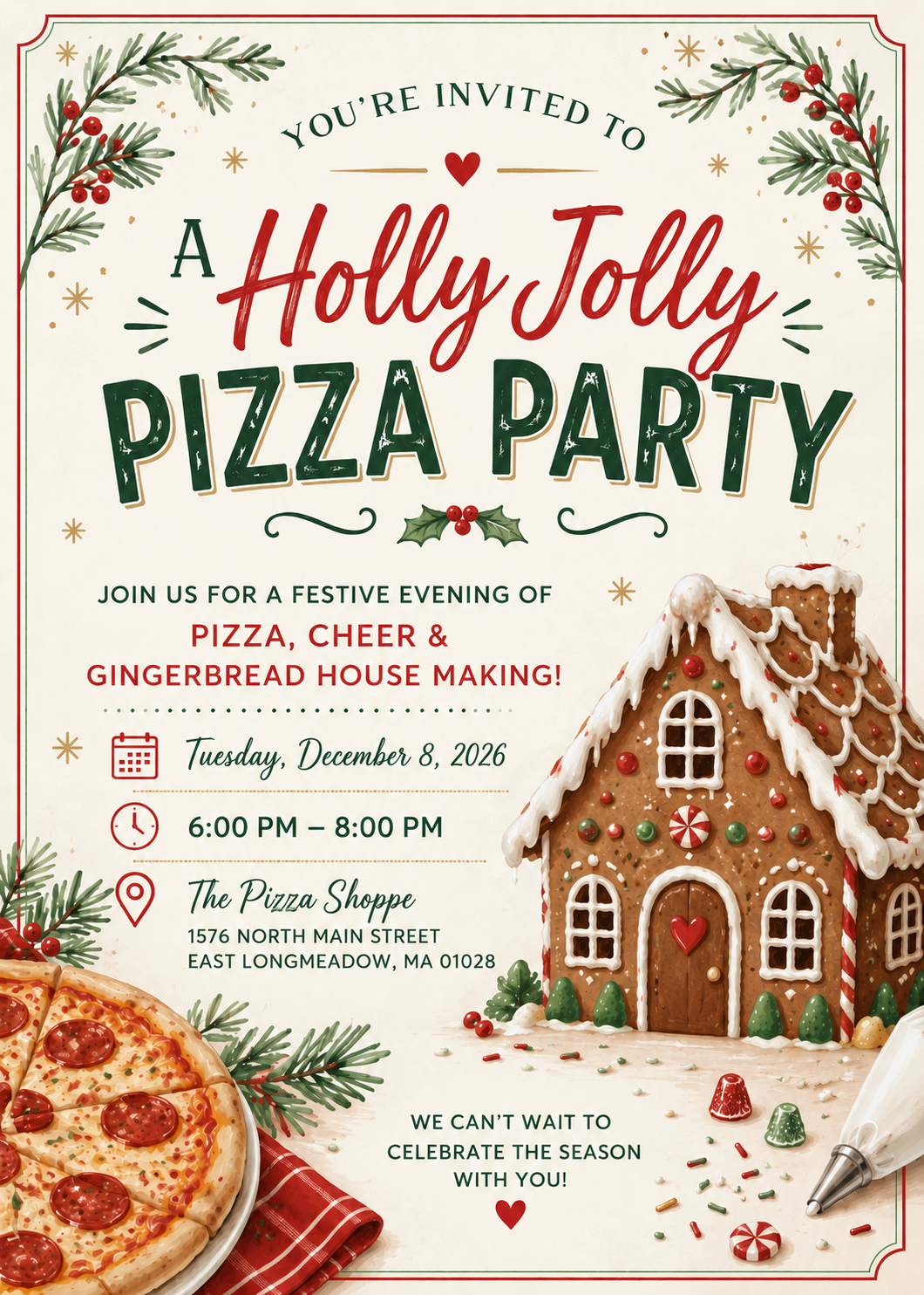 A Holly Jolly Pizza Party at the Pizza Shoppe