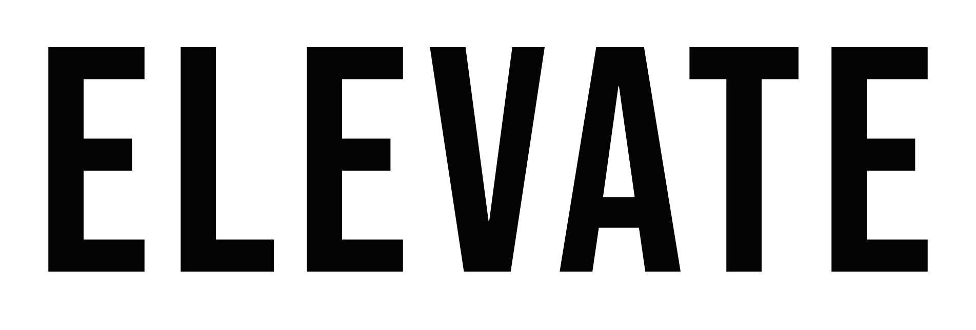 Bold black text reading 'ELEVATE' on a transparent background.