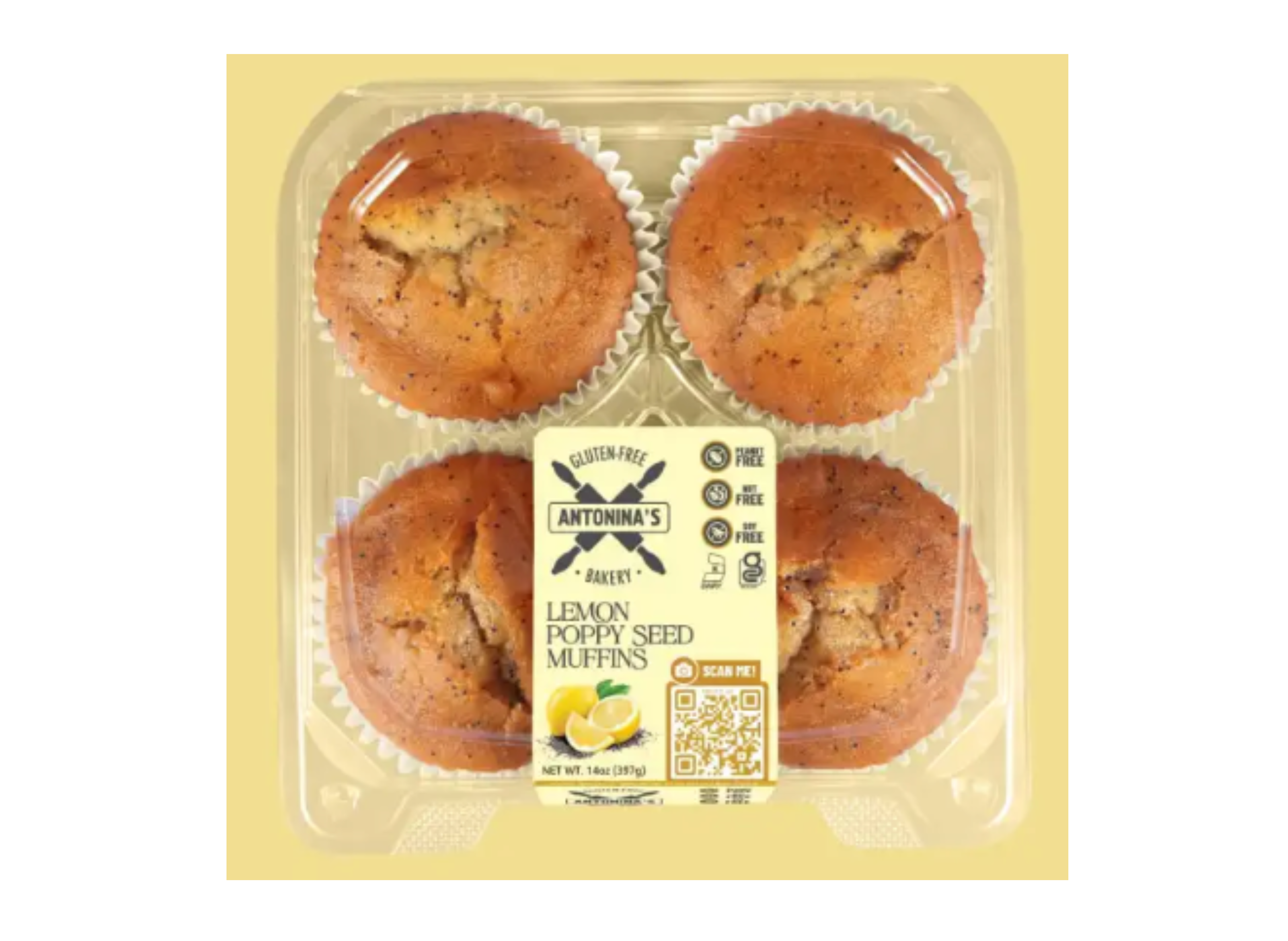 Antonina's Gluten-free Lemon Poppyseed Muffins