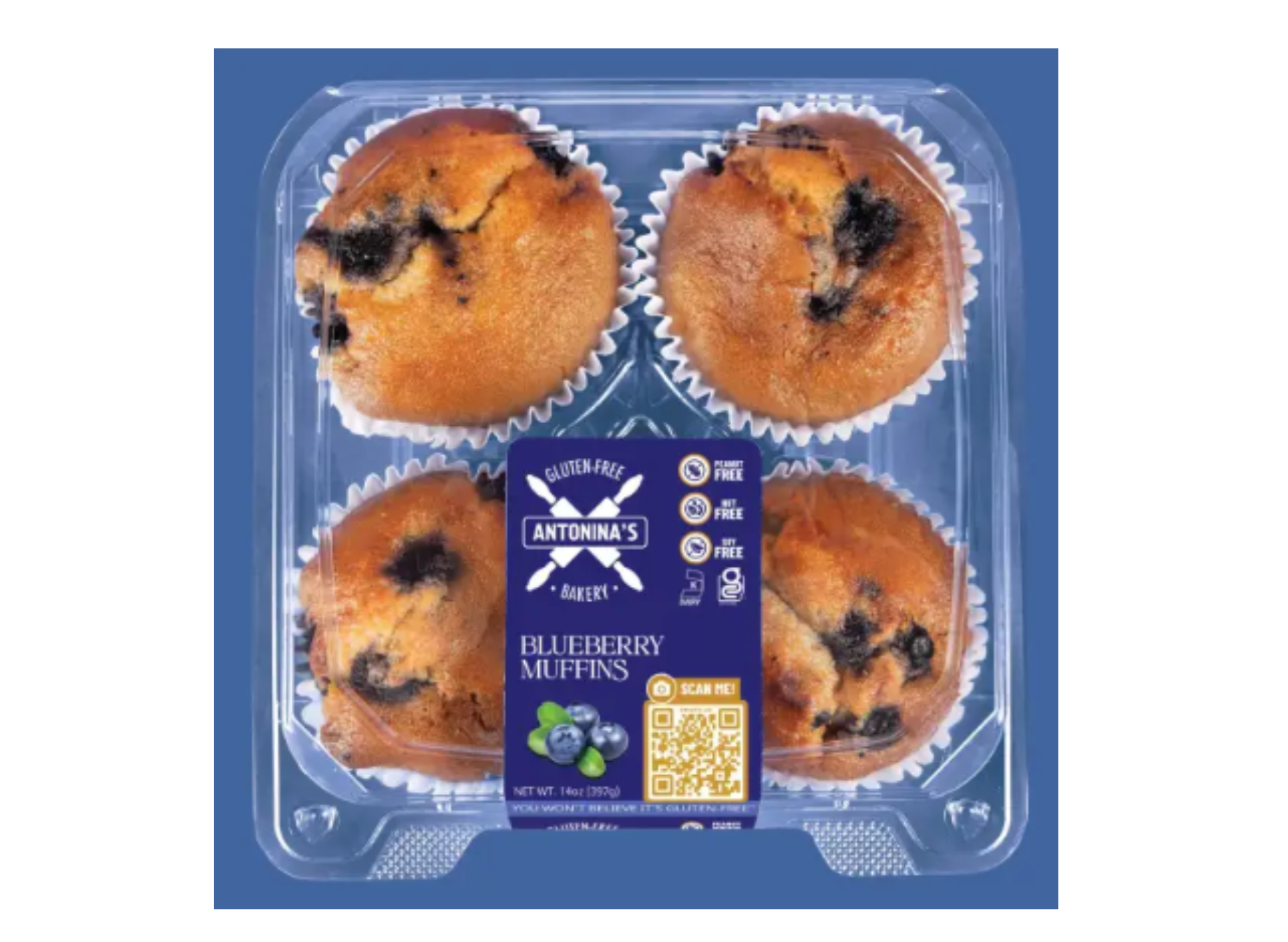 Antonina's Gluten-free Blueberry Muffins