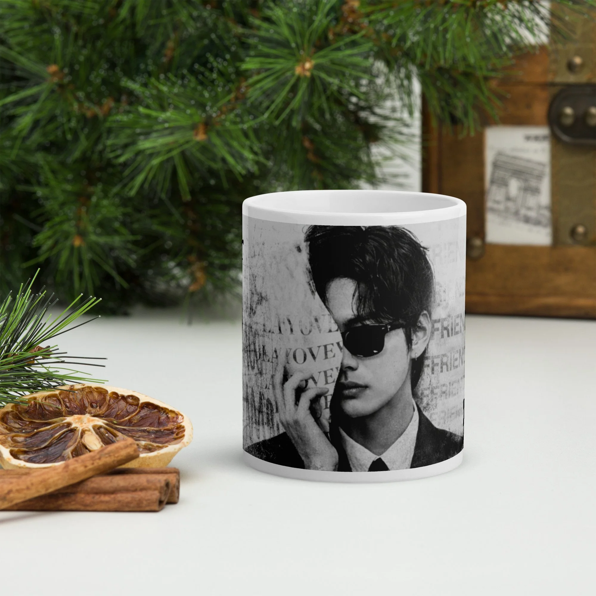 V's white Glossy Mug