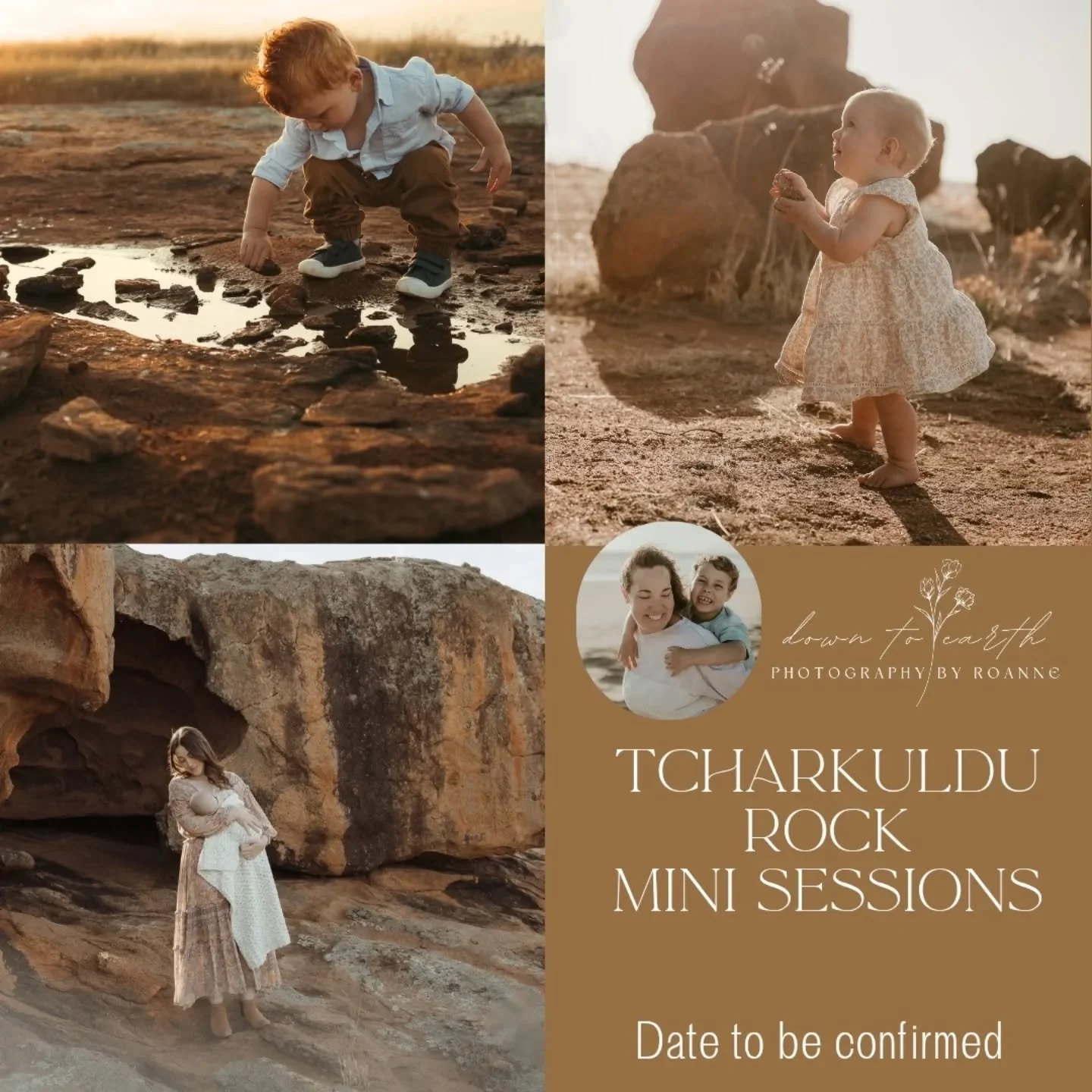 🌱 A Little Afternoon Outing 🌸

The landscape is greening up and soon it'll be exploring time again 🥳 

I'll be offering a few photoshoots at the Gawler Ranges NP and Tcharkuldu Rocks, Minnipa. 

Roughly 30min sessions, with plenty of time to get b