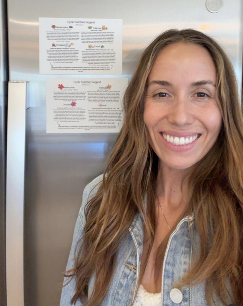 Moon Cycle Nutrition Fridge Magnet