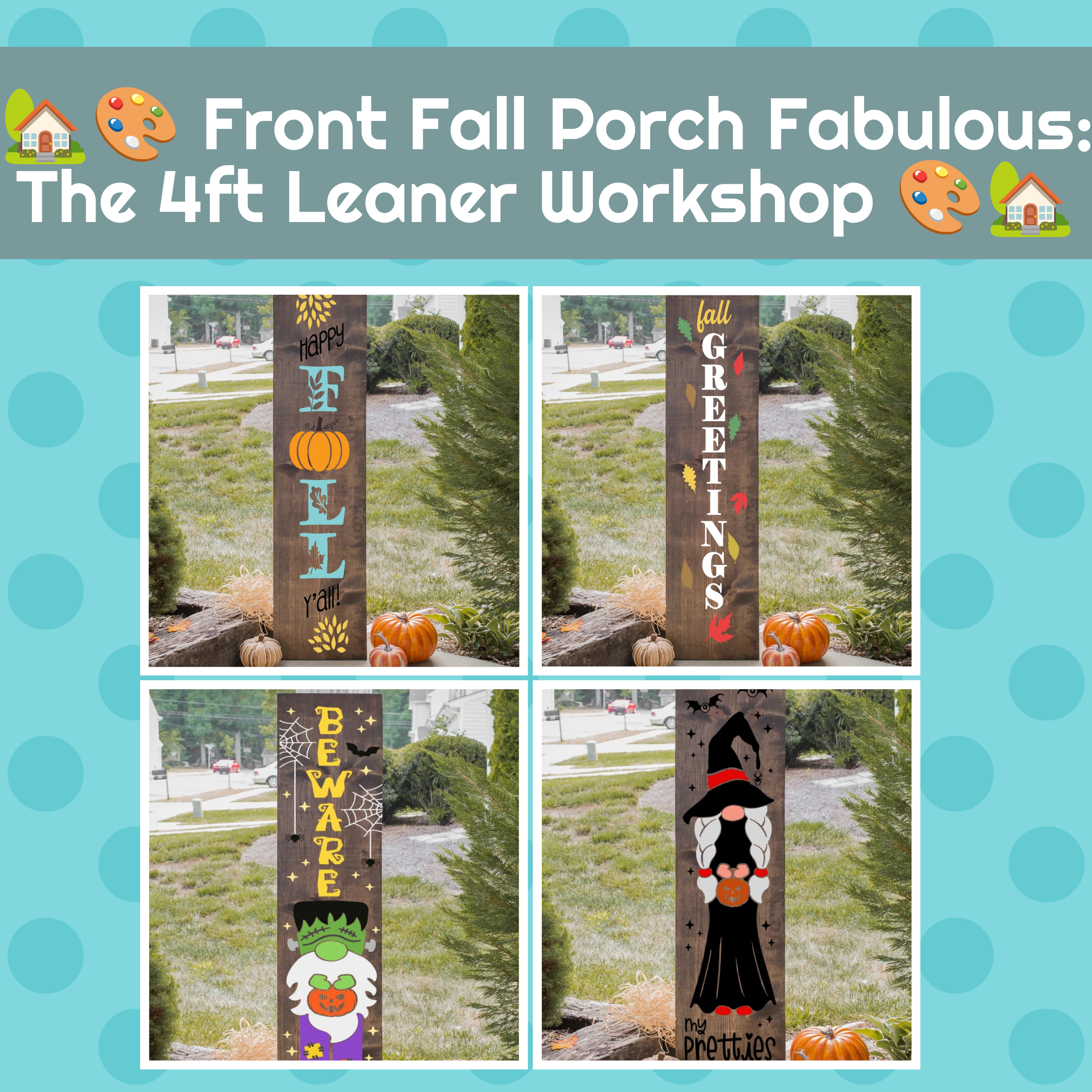 🏡🎨 Front Fall Porch Fabulous: The 4ft Leaner Workshop 🎨