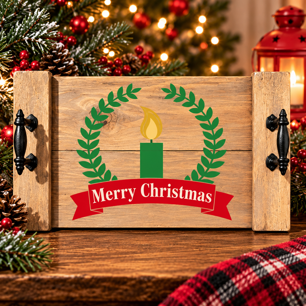 Merry Christmas with Candle Square.png