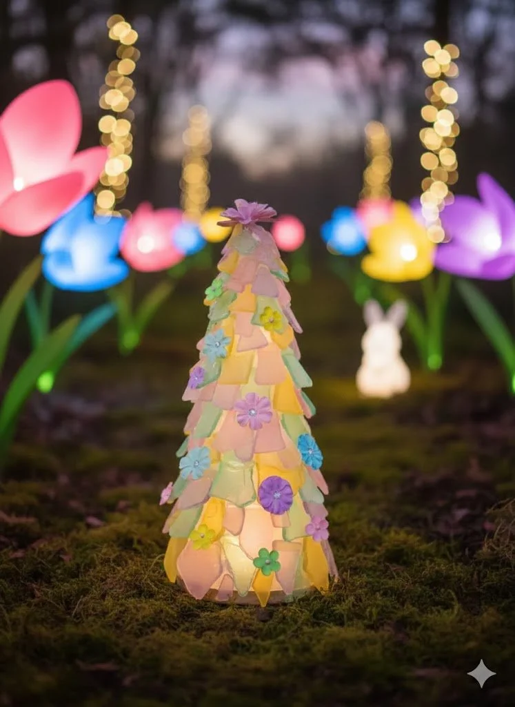 Sea Glass Treee with Flowers.jpg